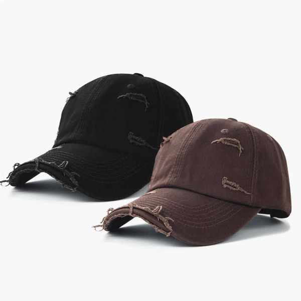 

ball caps custom embroidery dad hat adjustable distressed sports hat women men casual cotton hip hop baseball cap gorros p230412, Blue;gray