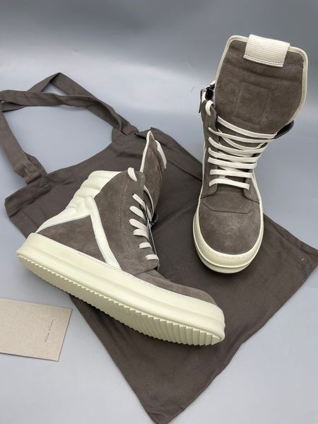 

high tpu sole rick boots 2023ss handmade trainer sneakers botas, Black