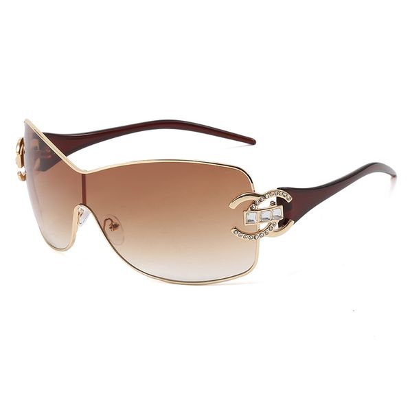 

3520 heatwave sunglasses frameless one-piece sunglasses, fashionable heavy metal sunglasses, simple diamond inlay, same model mirror for bot, White;black