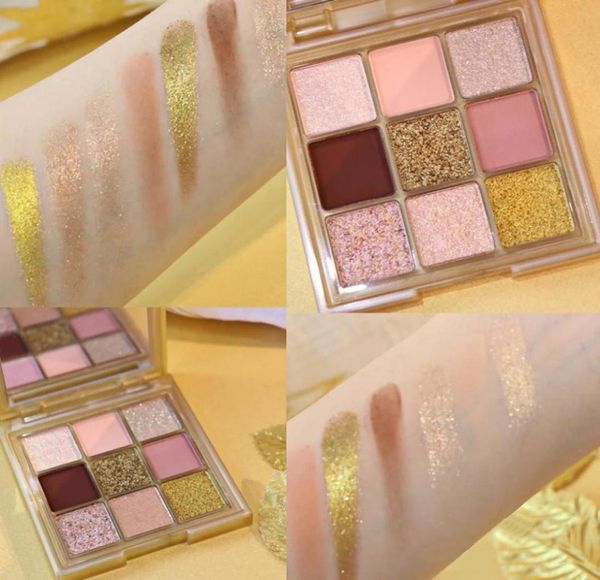 

2021 rand maquillage beauty eyeshadow makeup eye shadow platette 9colorpcs in stock glitter4837624