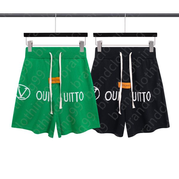 

fashion mens womens designers short pants letter embroidery webbing casual wool blend five-point clothes summer sweatpants, White;black