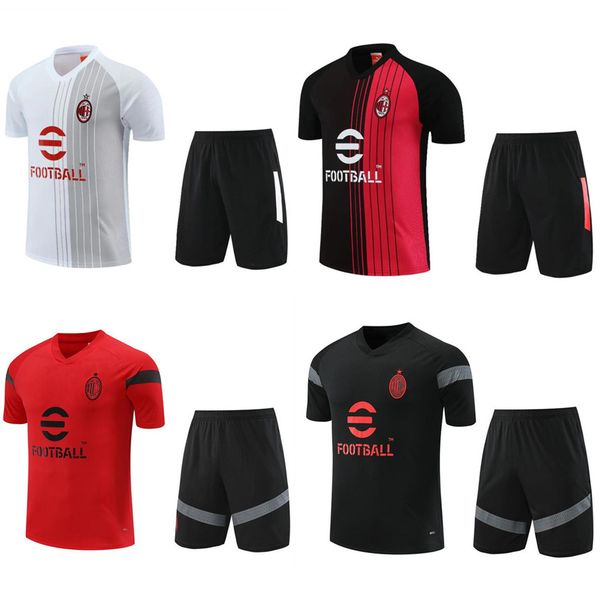 

ac milans designer tracksuit tuta maglia jersey training survetement camiseta jerseys chandal kit football short sleeve suit tracksuits, Black