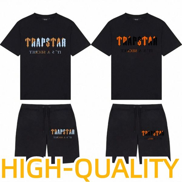 

mens womens trapstar tracksuit t shirt designer shirts for men graphic print short sleeve tee designer summer street sports clothes t-shirts, White;black