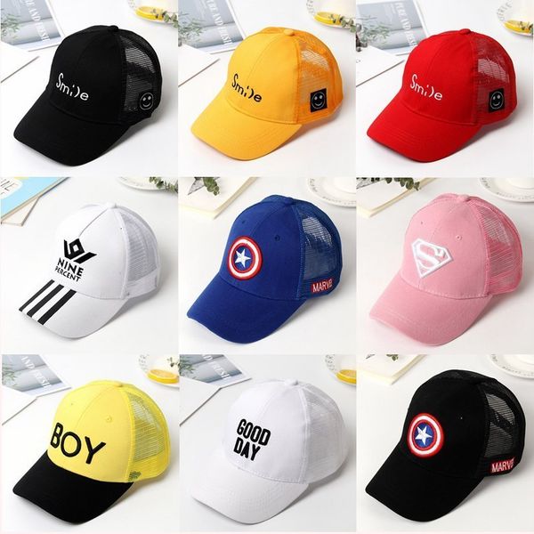 

caps hats ball summer autumn kid boy cartoon letter embroidered baseabll children girls outdoor leisure mesh sport hat headwear 230412, Yellow