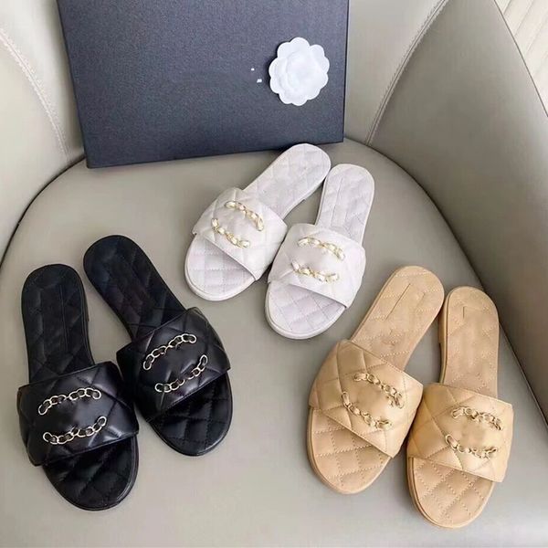 

women designer slipper slides sandal booties summer sandles shoes fashion flat l classic brand casual woman slippers sliders beach summer sa, Black
