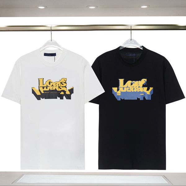 

2023 mens designer t shirt man womens tshirts designer with letters print short sleeves summer shirts men loose 100% cotton short tees s-2xl, White;black
