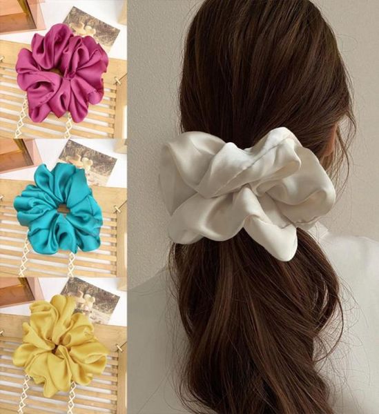 

big silk scrunchie headband hair accessories hairband for women head bands serre tete fashion stirnband tiara ponytail holder 10pc3439441