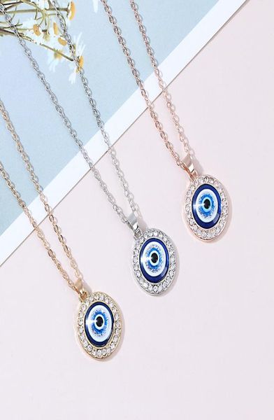 

evil eye necklace third blue eyes amulet pendant dainty ojo gold chain necklace kabbalah protection adjustable fashion jewelry gif7960244, Silver