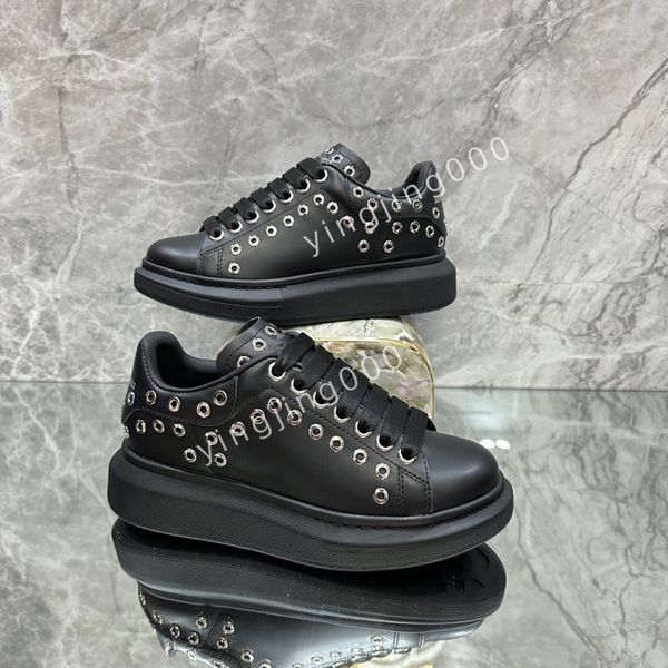 

2023fashion designer sneakers brand sneakers designer trainers womens mans casual shoes real leather, Black