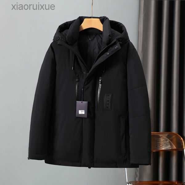 

famous luxury mens down jackets canada north winter hooded l coat loose-fitting bread suit comfortable and warm puffer jacket men clothing w, Black
