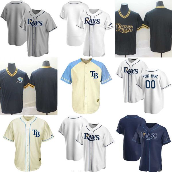 

2022 baseball jerseys custom jersey mens women youth tampa''bay''rays''14 rich hill 20 tyler glasnow 39 kevin, Blue;black