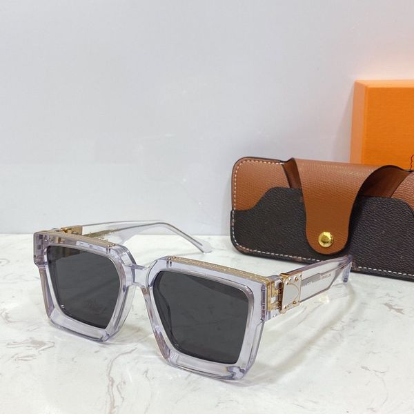

designer sunglasses for men and women eyewear with uv400 lens and luxury lewiss millionaires vuittton case, White;black