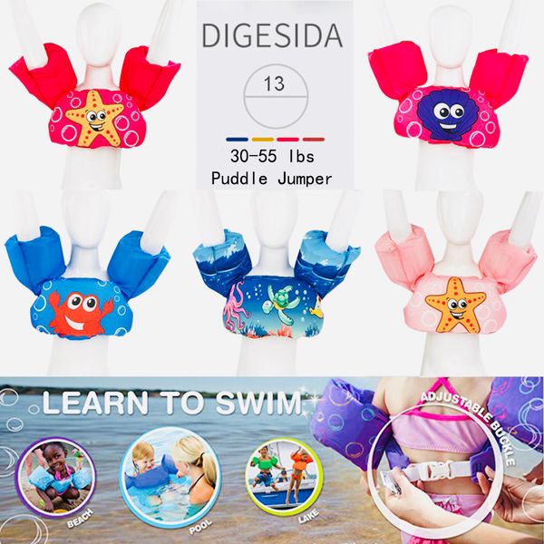 

life vest buoy baby swim rings foam cartoon baby arm ring buoyancy vest garment of floating kids safety life vest children's swim life