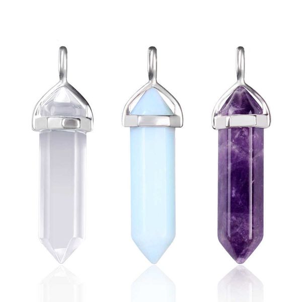 

brand designer quartz point pendant locket necklaces, Black