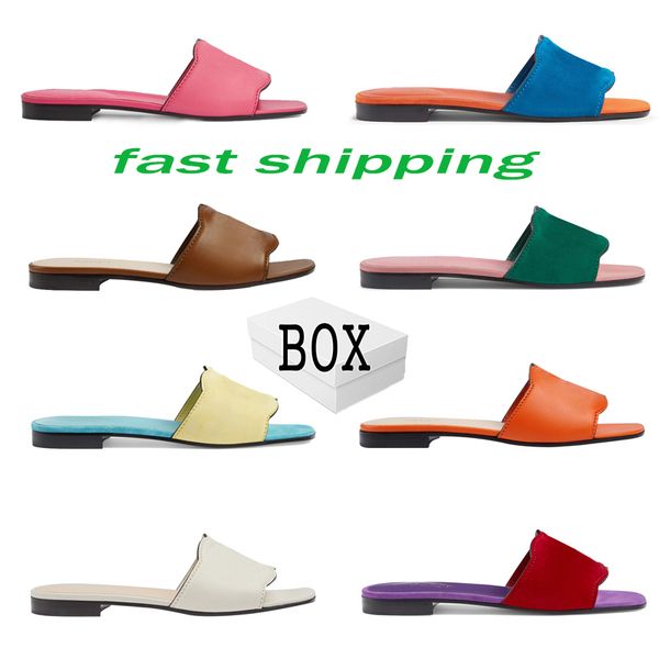 

2023 beach slippers classic flat heel summer lazy designer cartoon big head flops leather lady slides women shoes l bath ladies sandals larg, Black
