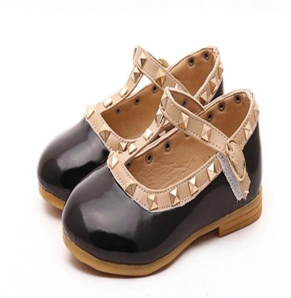 

children shoes for girls rivets princess girl sandals kids leather shoes toddler children girl shoes leather dancing shoes2569801, Black;grey