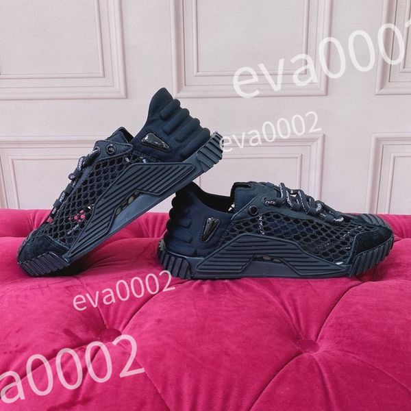 

2023 luxury designer mens casual shoes fashion genuine leather high lace up trainers sneakers mens, Black