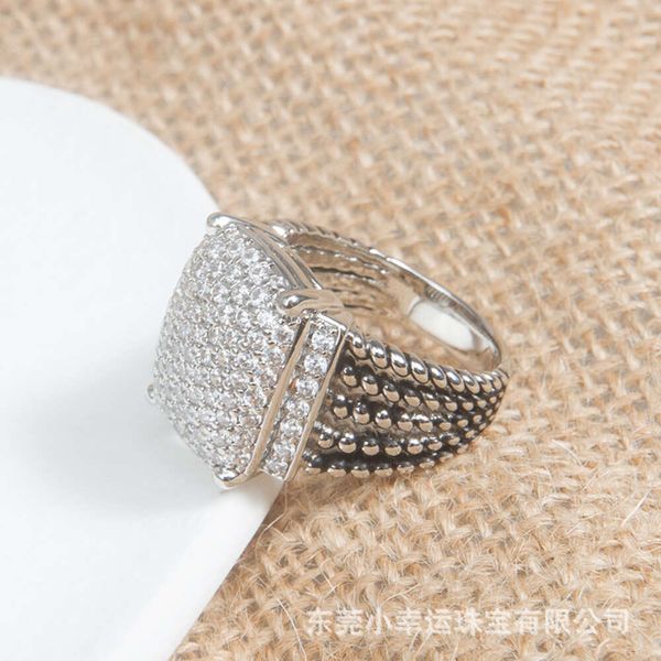 

Classic DY ring jewelry designer top fashion accessories Ring 20x15MM imitation diamond popular button thread ring DY Jewelry Accessories Christmas jewellery