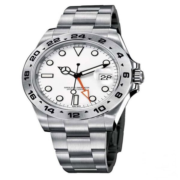 

men's watch master design limited edition bp maker 42mm explorer 216570 stainless steel asia 2813 white dial movement mechani260g, Slivery;brown