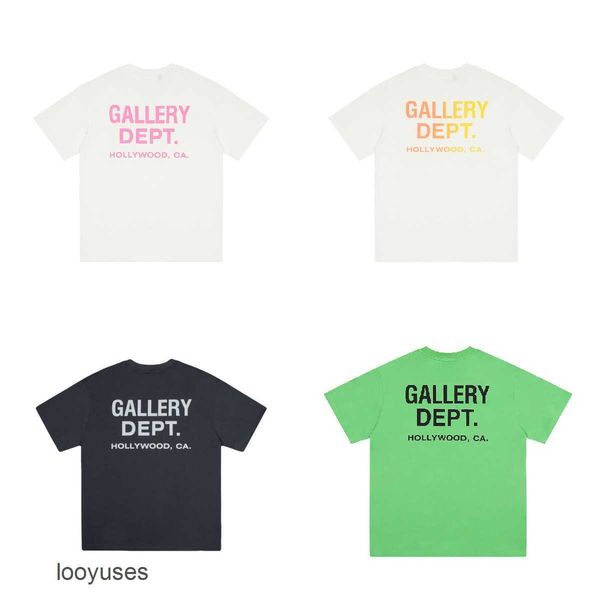 

t shirts 2023 dept shirt galleryes classic mens slogan letter print high street loose short sleeve t-shirt unisex, White;black