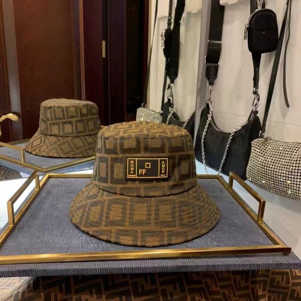 

2023 luxury hats designer bucket hat men and women fashion design sport cap letter f casual casquette sun hat summer outdoor travel brand fi, Blue;gray