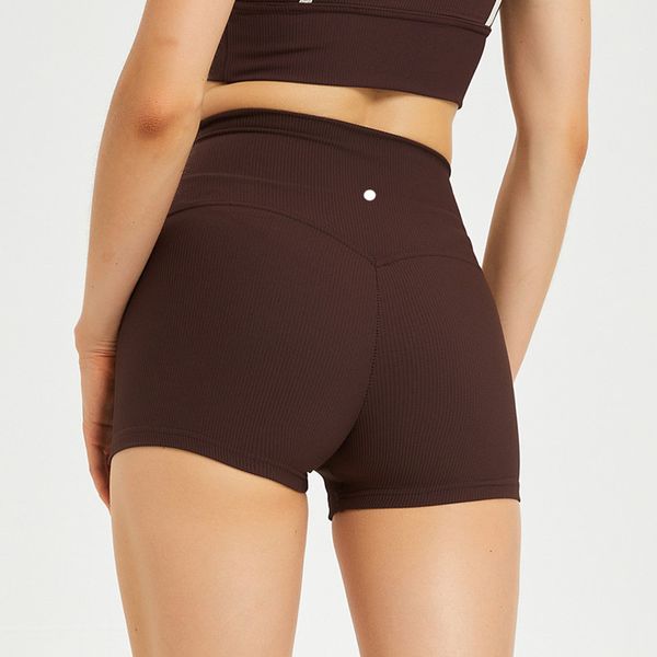 

ll yoga shorts suit align womens sports lu seaml high waist pants running fi gym underwear workout short