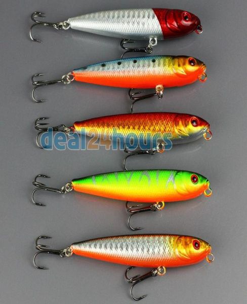 

whole lot 50pcs tackle fishing ater floating pencil lure hooks crank baits 9g 80mm 314quot 9734661