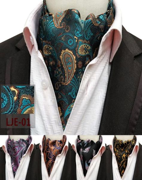 

men wedding formal cravat fashion retro paisley cravat british style gentleman silk scarves neck ties suit scarves business neckti7887843, Red;black