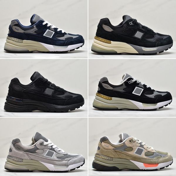 

new m992 992 designer running runing shoes skate shoes black grey suede men women series american origin classic retro all-match dad spo gzq