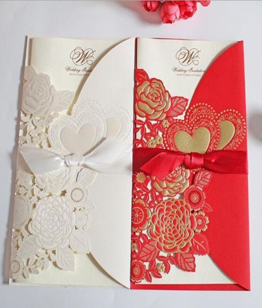 

wedding invitations european style personalized creative wedding invitations custom whiteredgold hollow invitation blank inside 2741444, Black