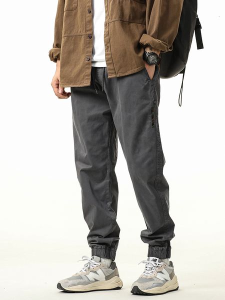 

men's pants spring and summer men's casual pants loose cotton sports pants men's work pants 230412, Black