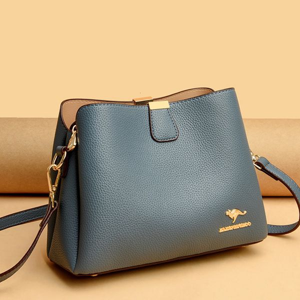 

evening bags luxury designer leather women's handbag purses 3 layers multifunctional ladies shoulder messenger sac femme 230412