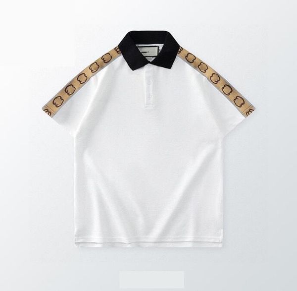 

lg308 white designer clothes men's polos summer slim short sleeve 3m reflective strip men polo shirt tee mens clothes, White;black