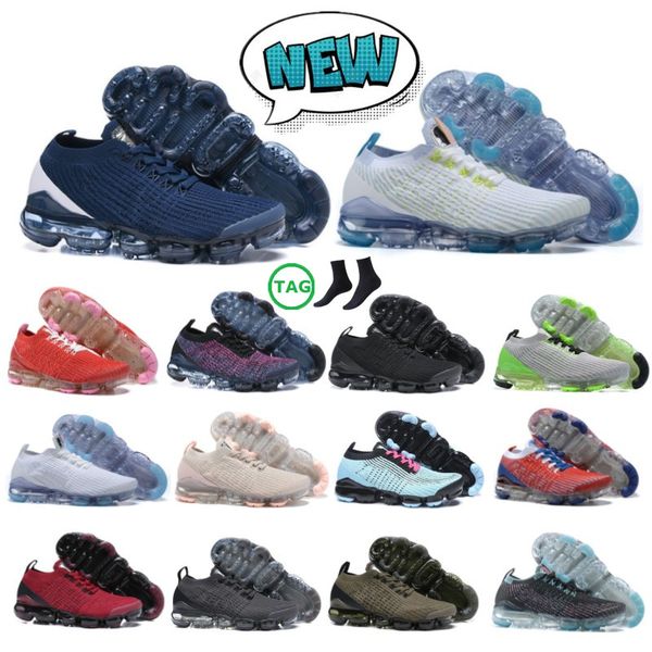 

new usa vapores running shoes oreo all white dark smoke grey hoop dreams hydrogen blue vast grey men women fly 2.0 knit cushion light cream