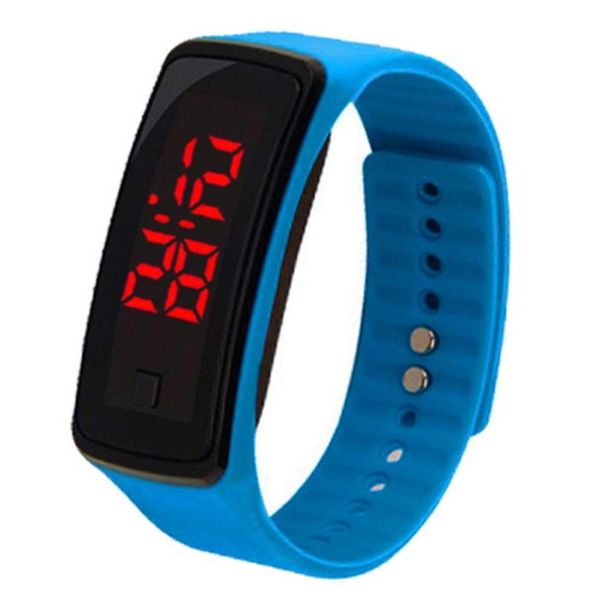 

boys girls digital watch gift children led bracelet electronics wrist watches multicolor plastic strap 1dh j26823050, Blue