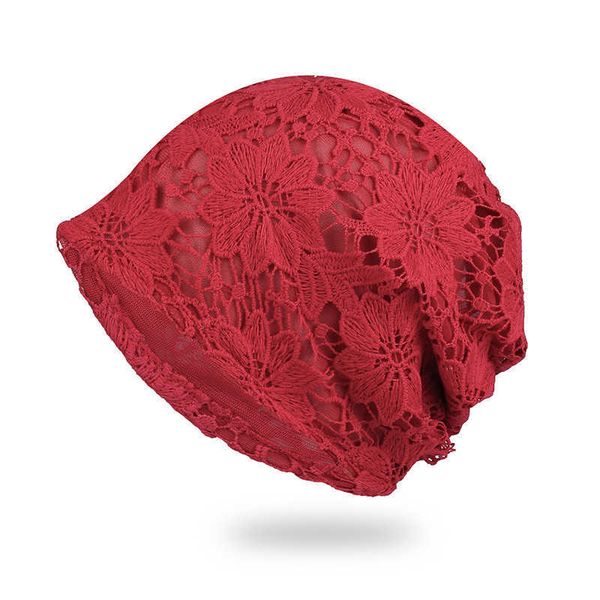 

hbp thin hollow large flower pullover hat ethnic style headband hat breathable white hair pile hat korean women's headband hat, Blue;gray