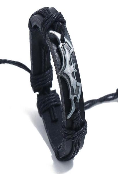 

new fashion 100 leather bracelet bat charm men bracelet fashion alloy charms bracelet jewelry party fine jewelry leather for unis2130297, Golden;silver