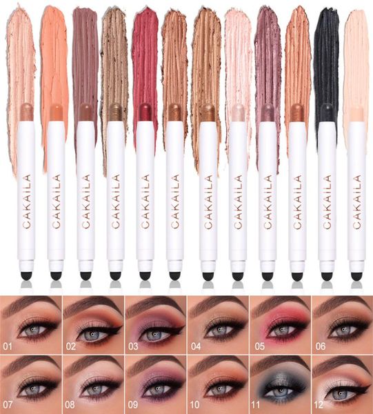 

double head velvet eye shadow stick lazy makeup waterproof lasting shimmer metallic eyeshadow4958336