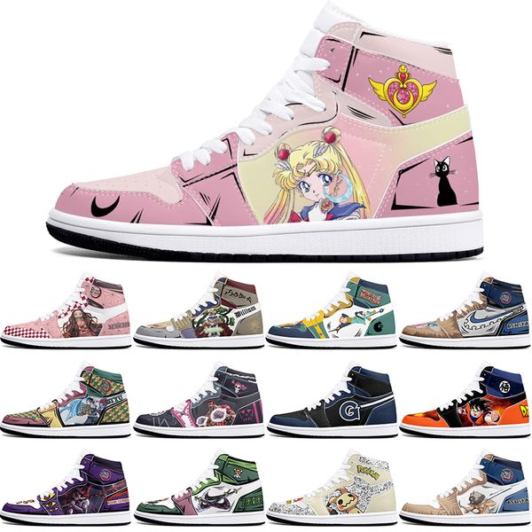 

New diy classics customized shoes sports basketball shoes 1s men women antiskid anime fashion customized figure sneakers 0001PVXS