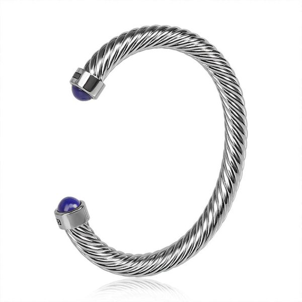 

Classic DY bracelet jewelry designer top fashion accessories synthetic lapis lazuli bracelets cable twisted wire popular DY Jewelry Accessories Christmas gift