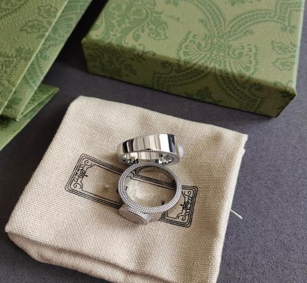 

new design ring for woman man silver rings brass letter charm ring fashion jewelry supply5628640