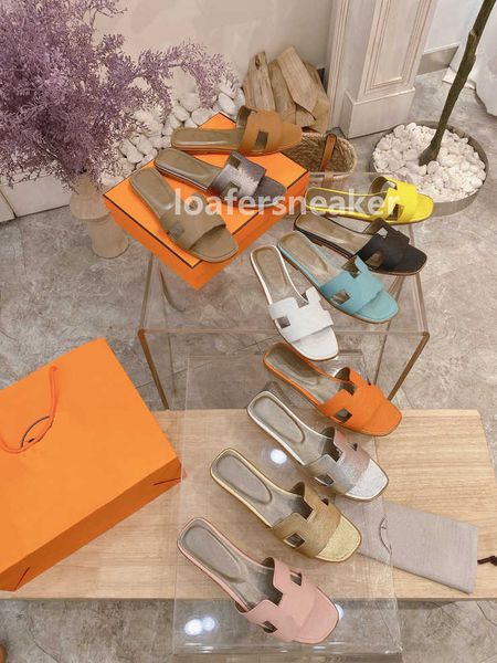 

oran sandal womens beach slippers sandals famous designer women designer fashion flops leather lady brand slides famale shoes l bath, Black