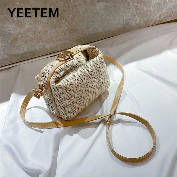 

women's bag korean summer straw woven handbag fashion clutch all-match shoulder bag diagonal bag purse fashion tote bag 230412