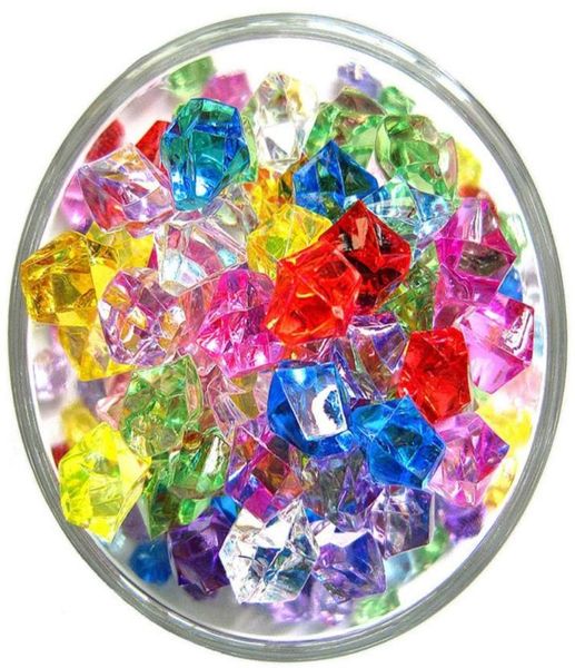 

200pcsset colorful aquarium acrylic stones crystal ice cubes decor vase filler pebble fish tank accessories diyjewelry decoration9383549, Black