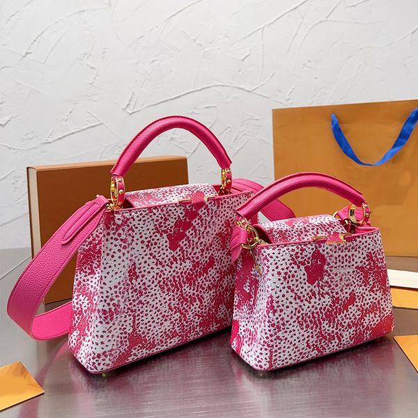 

tote handbag shoulder bags shopping bag women crossbody handbags lichee pattern genuine leather internal compartment bottom nail
