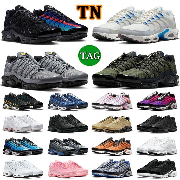 

with box 2023 running shoes for mens women tn berlin plus terrascape unity tns utility gold bullet dusk fff metallic silver tiger oreo men t, Black