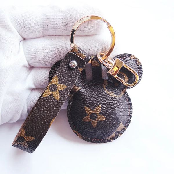 

Fashion Mouse Designer Keychains Accessories PU Leather Animal Flower Print Pendants Bag Charms Key Chains Ring Cute Car Keyrings Holder