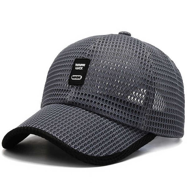 

ball caps summer new simple light leisure sunshade outdoor sunscreen anti ultraviolet cool mesh cap baseball cap p230412, Blue;gray
