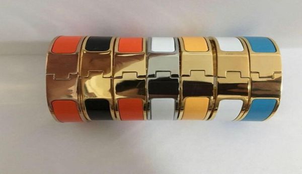 

enamel rainbow woman steel bangle fashion letter buckle bracelets love for man women jewelry optional fine bangle with origina8360511, Black