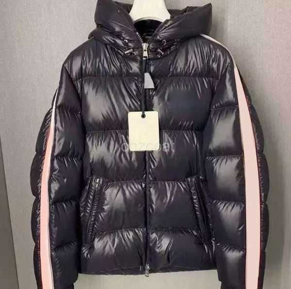 

mens women hooded jacket winter coats designer down parkas with letters badge fashion outdoor jackets windbreakers brand down clothing 6 sty, Black;brown